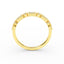 14K Gold Half Eternity  Princess Cut and Round Cut Diamond Wedding Band