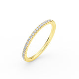 14K Gold 1.3MM Half Eternity Diamond Wedding Band
