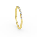 14K Gold 1.3MM Half Eternity Diamond Wedding Band