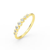 Seven Stone Bezel Setting Diamond Ring