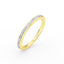 14K Gold Baguette Halft Eternity Diamond Channel Set Wedding Band