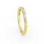 14K Gold Baguette Halft Eternity Diamond Channel Set Wedding Band
