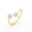 14K Gold Cluster Micro Pave Diamond Wedding Band
