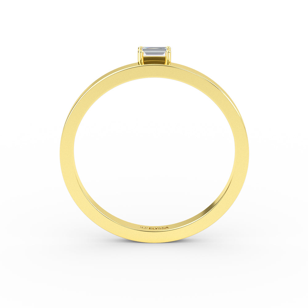 14K Gold Baguette Diamond Ring