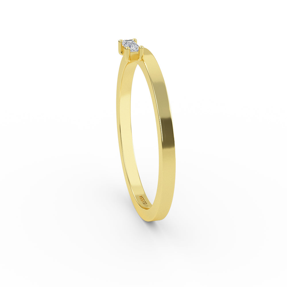14K Gold Baguette Diamond Ring