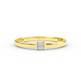 14K Soild  Gold Baguette Diamond Engagement Ring