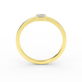 14K Soild  Gold Baguette Diamond Engagement Ring