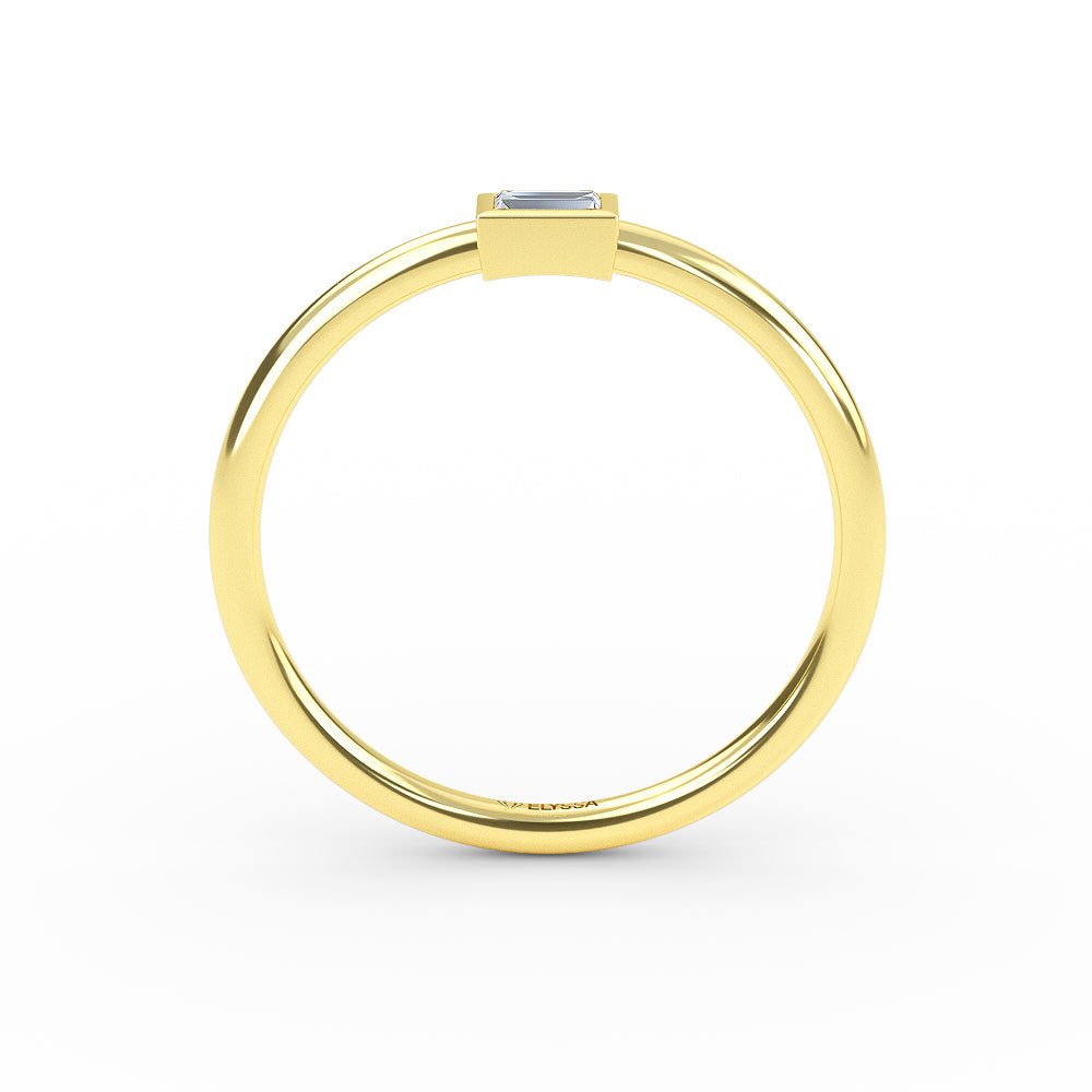 14K Baguette Diamond Engagement Ring