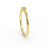14K Baguette Diamond Engagement Ring