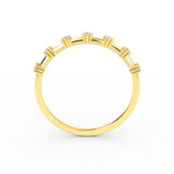 14K Gold Half Eternity  Petite Diamond Wedding Band