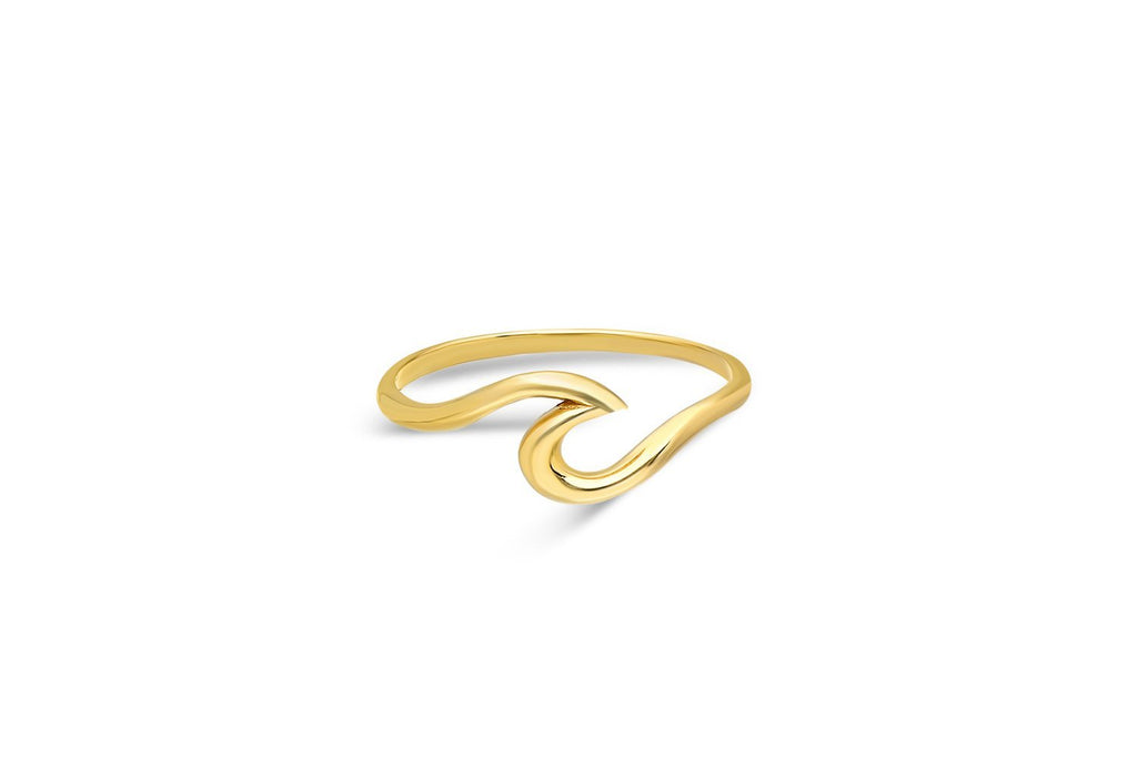 14K Gold Sea Wave Ring