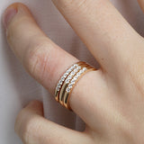 14K Gold 2.2mm Half Way Diamond Wedding Band