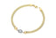 14K Gold Oval Center Double Row Bracelet