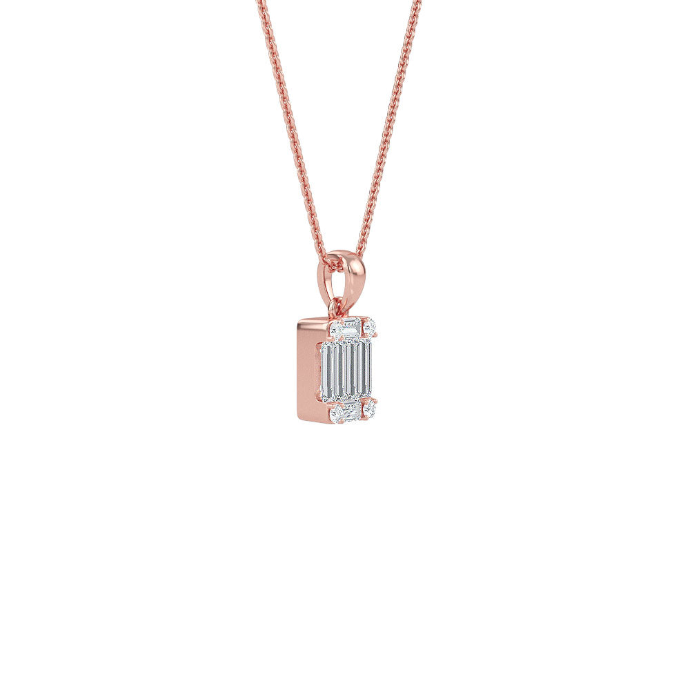 Bezel Set Diamond Solitaire Necklace