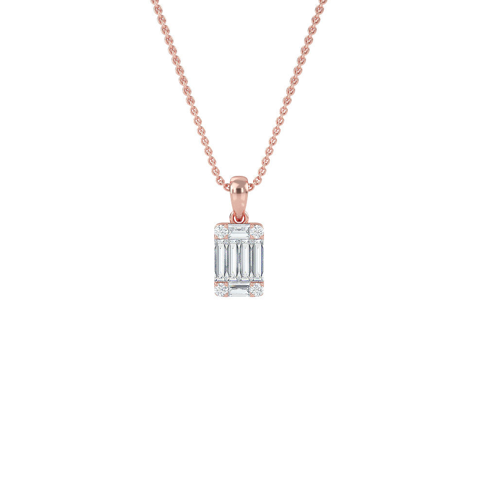 Bezel Set Diamond Solitaire Necklace