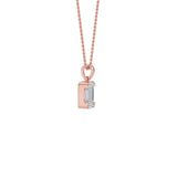 Bezel Set Diamond Solitaire Necklace