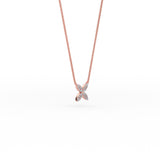 Diamond Pave Mini Flower Necklace