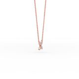 Diamond Pave Mini Flower Necklace