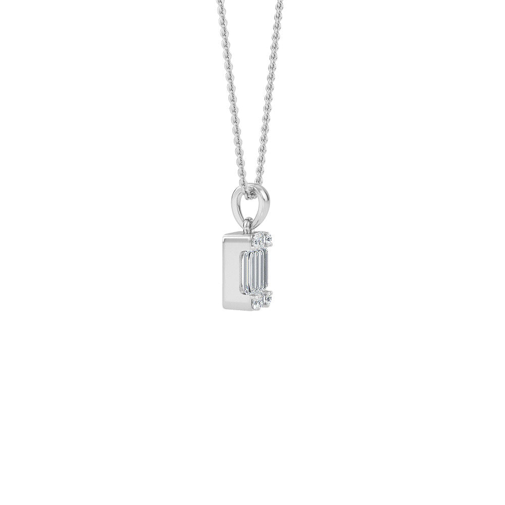 Bezel Set Diamond Solitaire Necklace