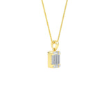 Bezel Set Diamond Solitaire Necklace