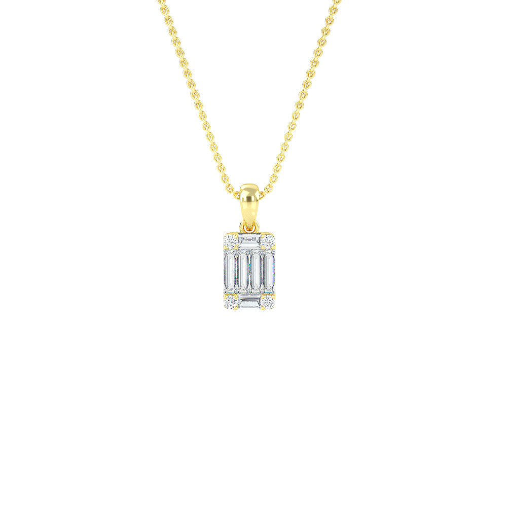 Bezel Set Diamond Solitaire Necklace