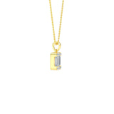 Bezel Set Diamond Solitaire Necklace