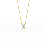 Diamond Pave Mini Flower Necklace