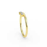 Triple Diamond Gold Ring