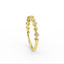 14K Gold Half Eternity Bezel Set Diamond Wedding Band