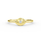 Diamond Evil Eye Gold Ring