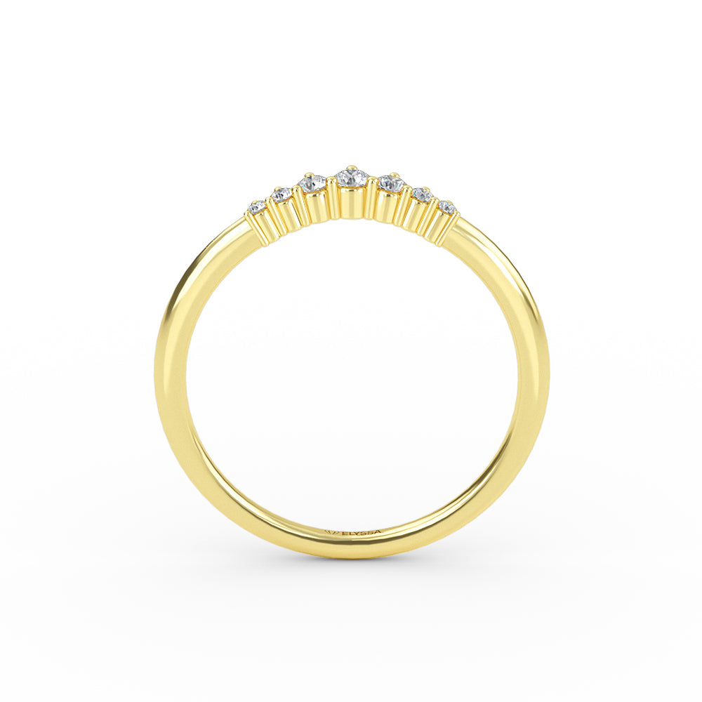 7 Stone Diamond Gold Ring