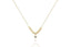 14K Gold Necklace on a Cuban link with a Bezel Solitaire